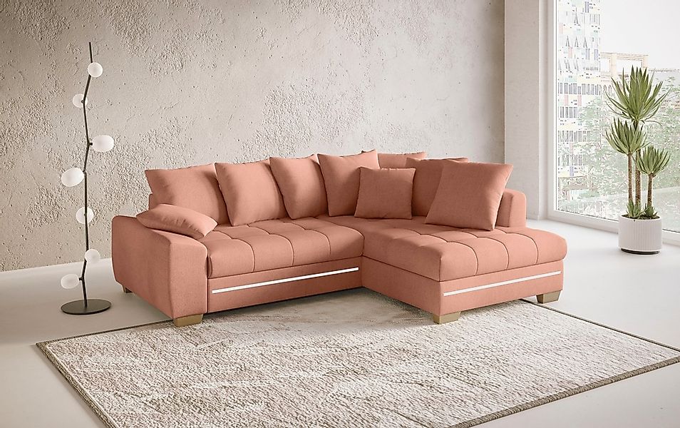 Mr. Couch Ecksofa »Nikita II, L-Form«, mit Kaltschaum, RGB-LED Beleuchtung, günstig online kaufen