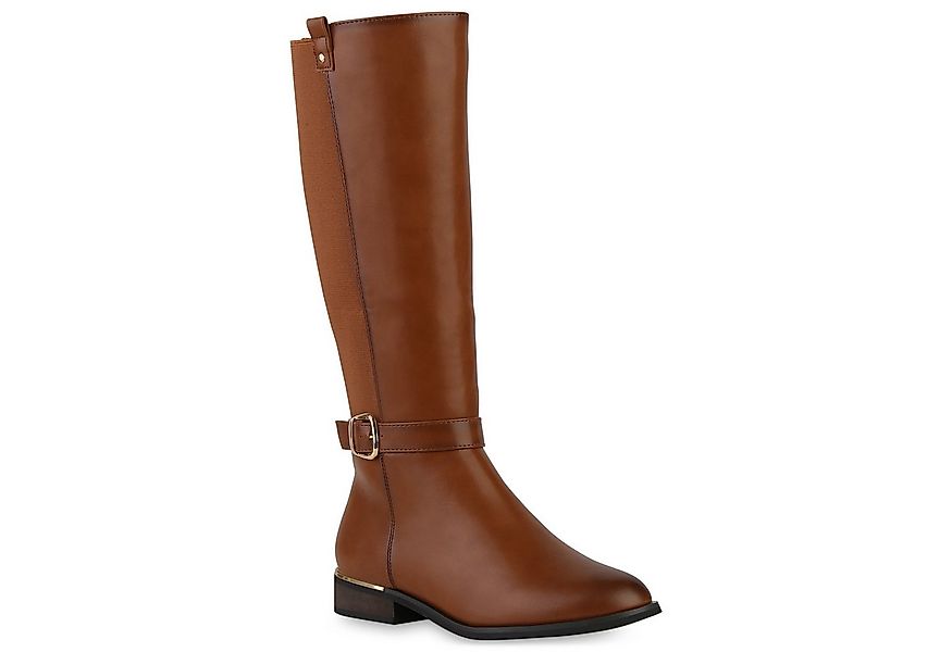 VAN HILL 840544 Stiefel Damen Leicht Gefütterte Reiterstiefel Schnallen Fre günstig online kaufen