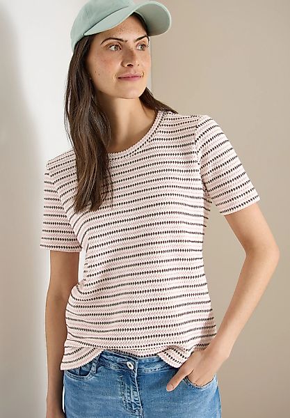 Cecil Rundhalsshirt Rundhalsausschnitt günstig online kaufen