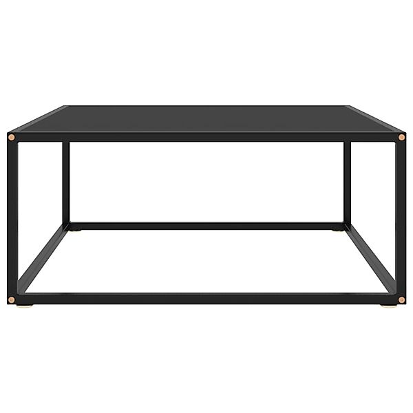 vidaXL Couchtisch Schwarz mit Schwarzem Glas 80x80x35 cm günstig online kaufen