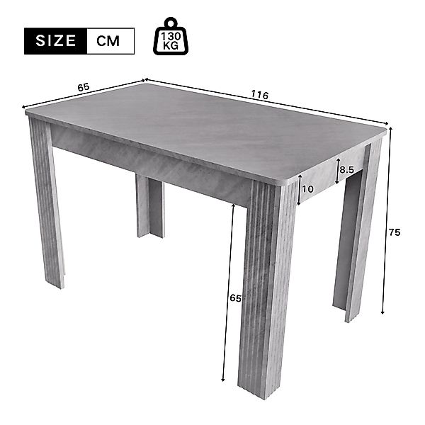 Ulife Essgruppe Esstisch 116x65cm mit 2 günstig online kaufen