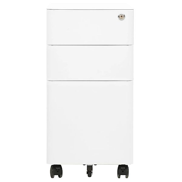 vidaXL Aktenschrank Aktenschrank mit Rollen Weiß günstig online kaufen