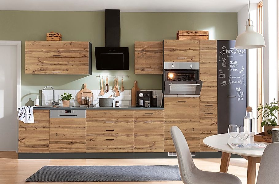 KOCHSTATION Küchenzeile »KS-Trier«, ohne E-Geräte, Breite 380 cm günstig online kaufen