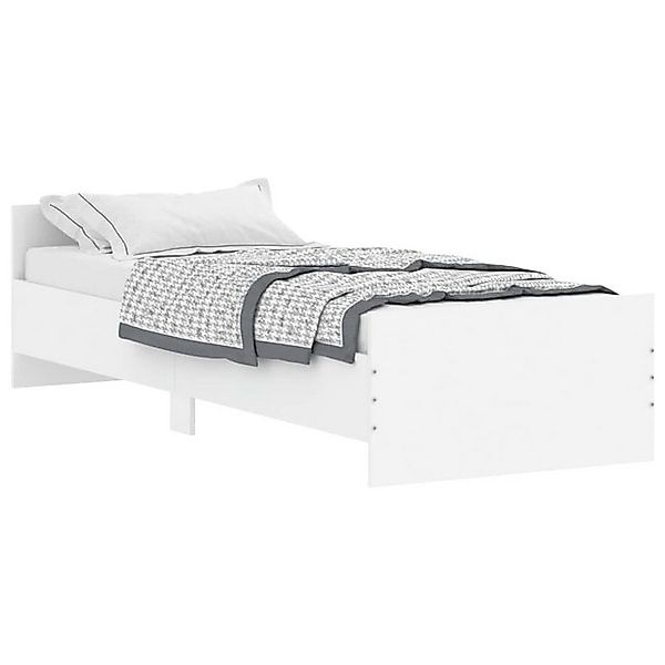 vidaXL Bettgestell, Bettrahmen Weiß 75x190 cm Holzwerkstoff günstig online kaufen