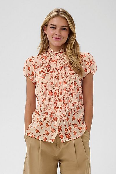 Saint Tropez Rüschenbluse LiljaSZ Crinkle SS Shirt Kunstfaser, Regular fit günstig online kaufen