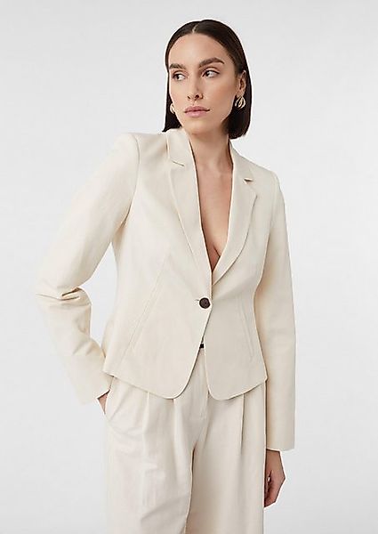 Comma Blusenblazer Taillierter Crop-Blazer aus Leinenmix, comma x Füsun Lin günstig online kaufen
