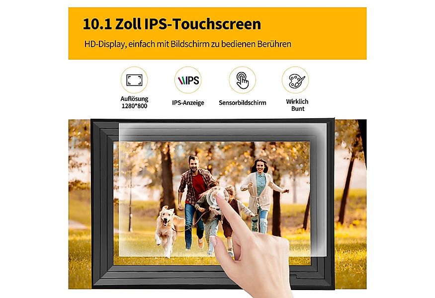 CkeyiN 10,1'' Digitaler Fotorahmen mit WiFi-Fotoübertragung 1920 x 1080 Pix günstig online kaufen