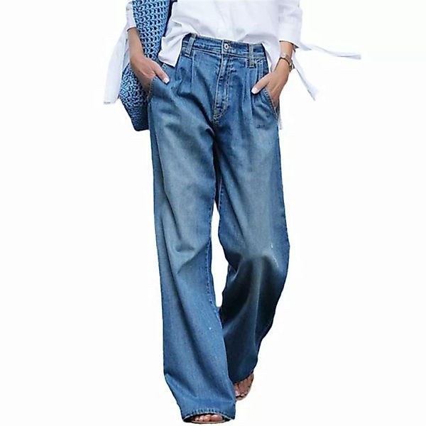 RUZU UG Stretch-Jeans Damenjeans Skinny Vintage Jeans Weite lockere Hose zu günstig online kaufen