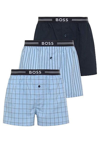 BOSS Boxershorts 3P Woven Boxer (Packung, 3-St., 3er Pack) mit Eingriff mit günstig online kaufen