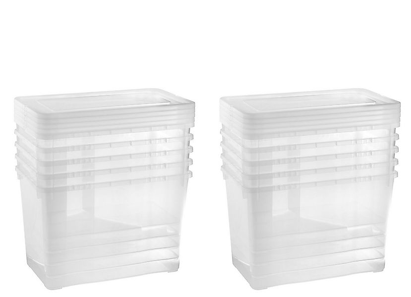 Gardissimo Aufbewahrungsbox 10 er Set mit Deckel 20 Liter Kunststoff Boxen günstig online kaufen