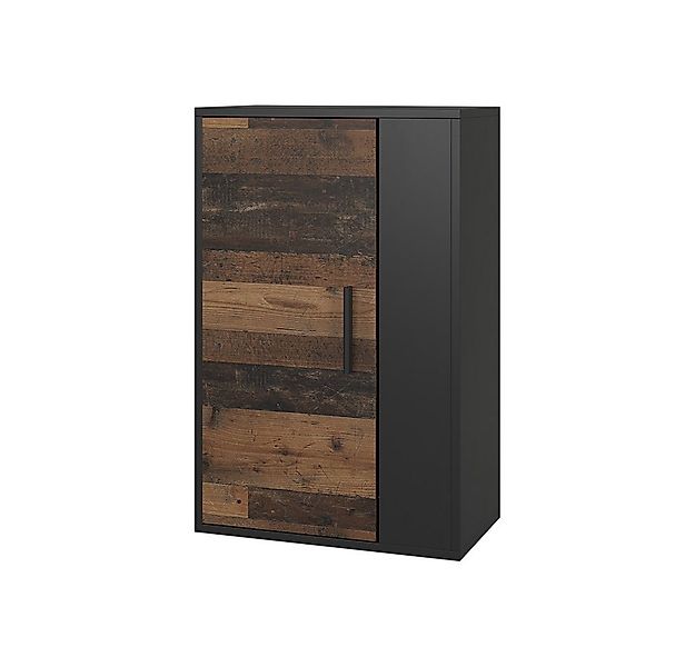 Vicco Bücherregal Berno, Schwarz/Oldstyle, 50.1 x 78.4 cm mit 2 Fächern, 1- günstig online kaufen