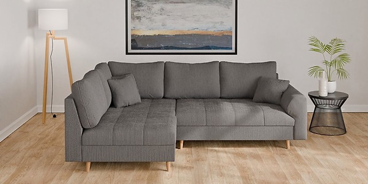 Home affaire Ecksofa »CHARRE L-Form mit Ottomane, Maße B/T/H: 231/161/81 cm günstig online kaufen