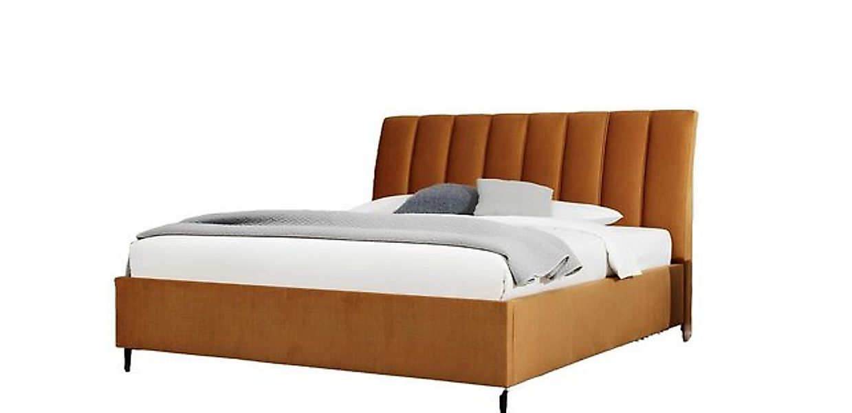 Xlmoebel Bett Schlafzimmermöbel in modernem Design mit orangefarbenem Bettb günstig online kaufen