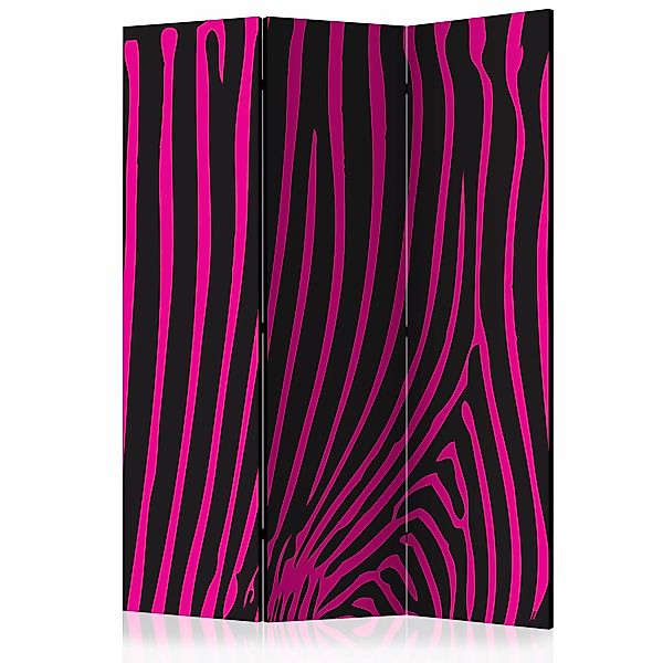 3-teiliges Paravent - Zebra Pattern (violet) [room Dividers] günstig online kaufen