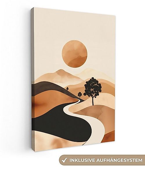 OneMillionCanvasses® Leinwandbild Sonne - Hügel - Baum - Abstrakt, Fotodruc günstig online kaufen