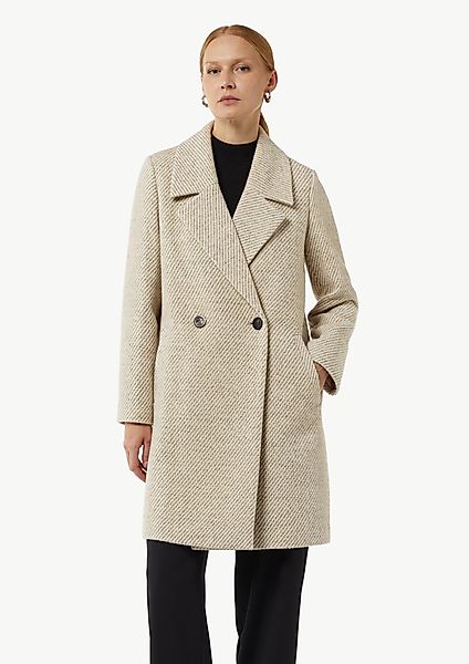 comma Langmantel Doppelreihiger Twill-Mantel mit Eingrifftaschen günstig online kaufen