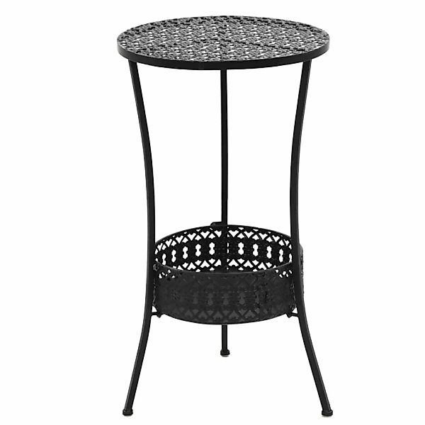 vidaXL Gartentisch Bistrotisch Schwarz 40x70cm Metall günstig online kaufen