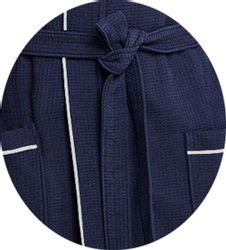 Badekönig Damenbademantel, Kapuze, Gürtel, Langform Waffelpique günstig online kaufen