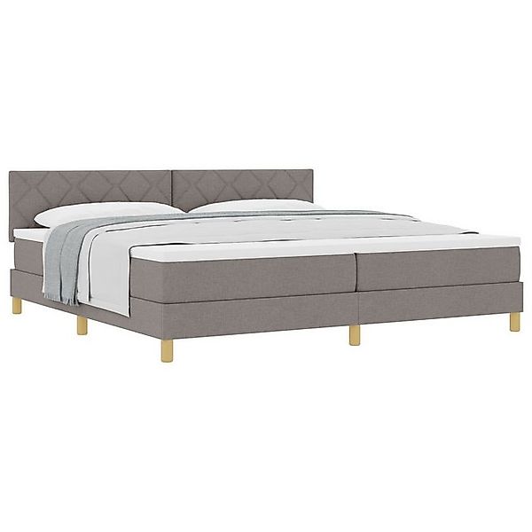 vidaXL Bett Boxspringbett mit Matratze Taupe 200x200 cm Stoff (1-tlg) günstig online kaufen