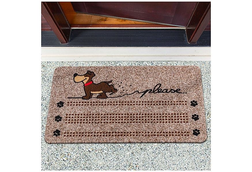 ANRO Fußmatte Rutschfeste Gummibasis Türmatte Schmurzfangmatte, Rechteck, H günstig online kaufen