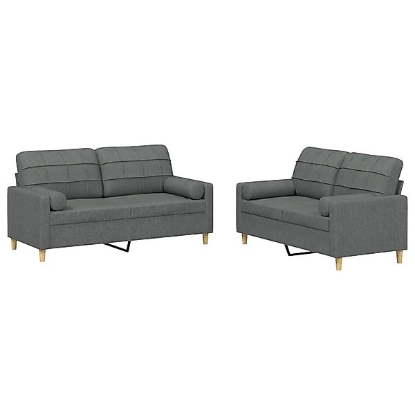 vidaXL Sofa 2-tlg. Sofagarnitur mit Kissen günstig online kaufen