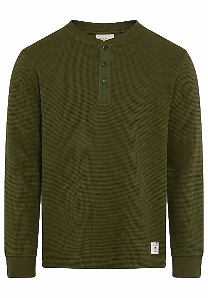 Gant Henleyshirt "WAFFLE LS HENLEY", Rundhalsausschnitt, Regular fit, Waffe günstig online kaufen