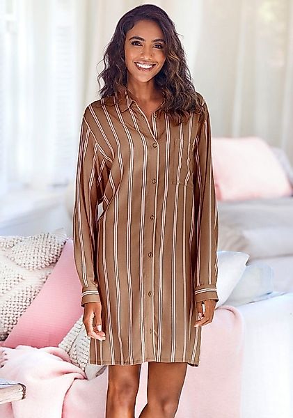 LASCANA Nachthemd mit klassischem Hemdkragen günstig online kaufen