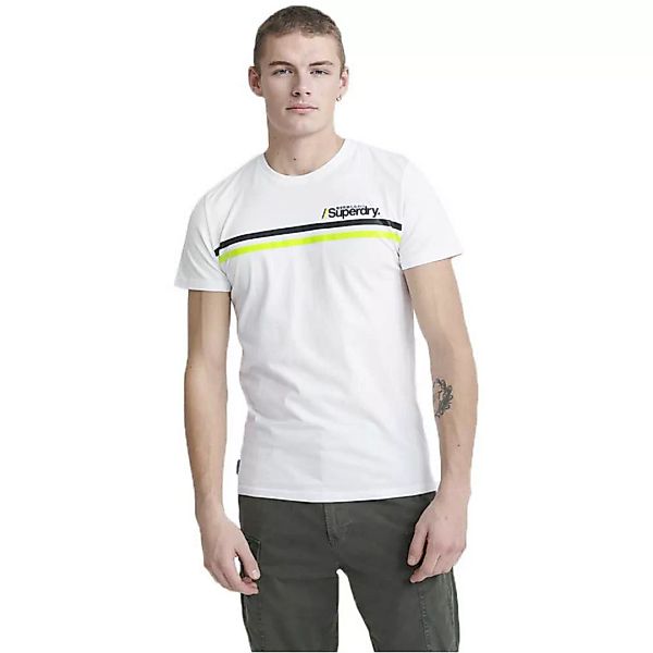 Superdry Core Logo Sport Stripe Kurzarm T-shirt 2XL White günstig online kaufen