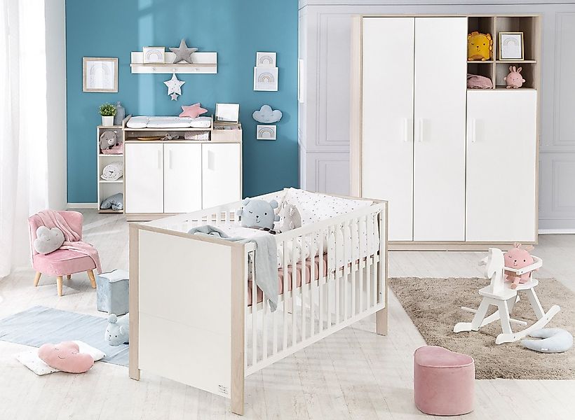 roba® Babyzimmer-Komplettset Olaf - Kinderzimmer Set - aus Holz - Weiß - De günstig online kaufen