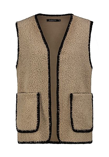SUBLEVEL Fleeceweste Damen Weste mit aufgesetzten Taschen Teddyfleece Kunst günstig online kaufen