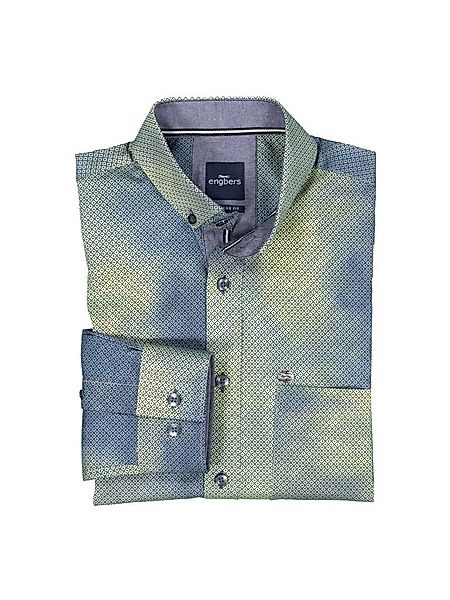 Engbers Langarmhemd Herren Langarm-Hemd gemustert, Gelb günstig online kaufen