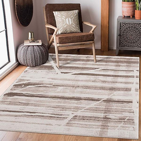 Carpet City Teppich "Moda" rechteckig 11 mm Höhe Kurzflor, Streifen-Muster, günstig online kaufen