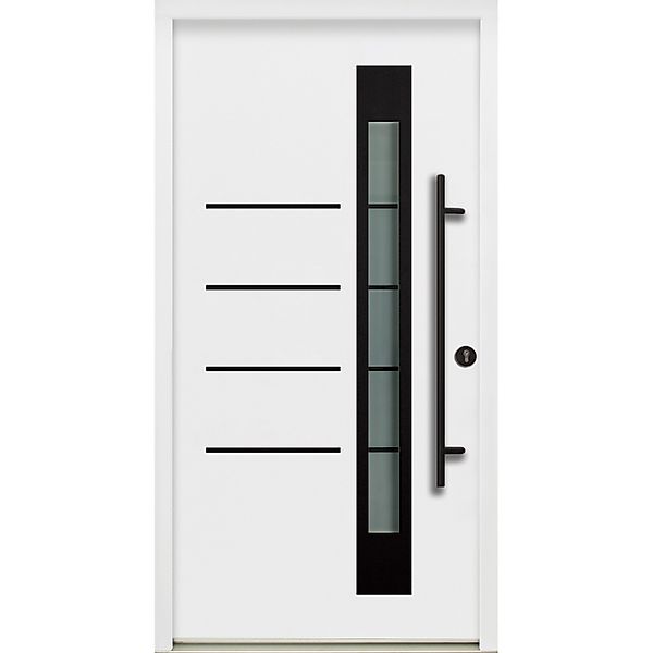 Splendoor Thermospace Haustür Berlin Prime Weiß-Schwarz 210x110 cm R günstig online kaufen