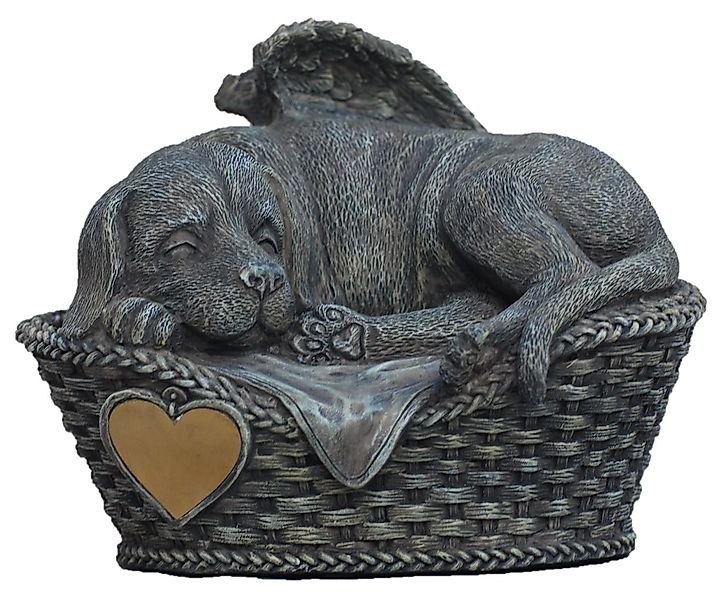 MystiCalls Dekofigur Hunde Urne als Hunde-Engelfigur und Gravurplatte, Tier günstig online kaufen