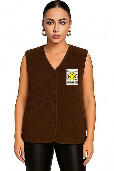 Worldclassca Fellimitatweste Worldclassca Teddy Weste Smiley Kuschelig Kurz günstig online kaufen