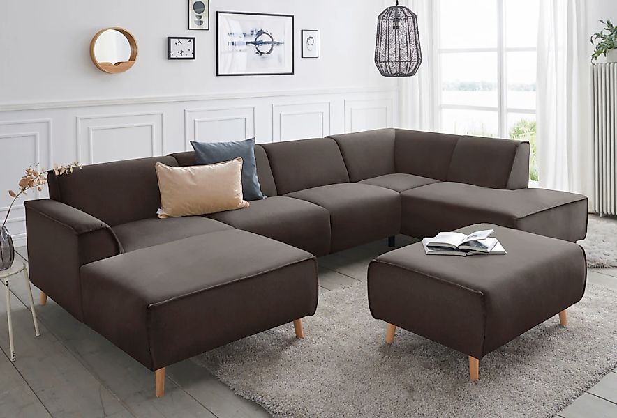 andas Wohnlandschaft "Janek Scandic Design, elegant und zeitlos U-Form", mi günstig online kaufen