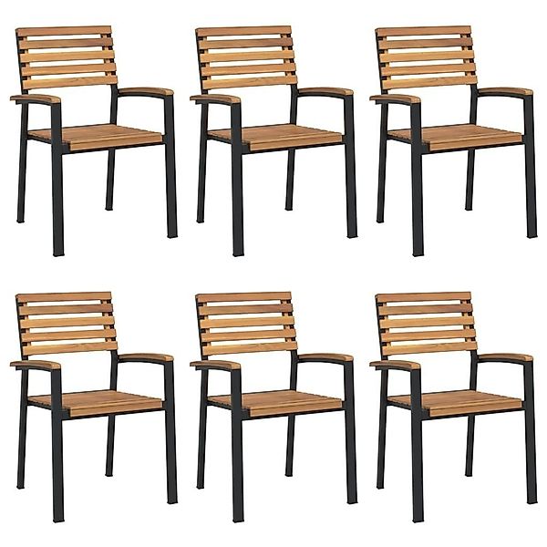 vidaXL Gartenstuhl Stapelbare Gartenstühle 6 Stk. günstig online kaufen