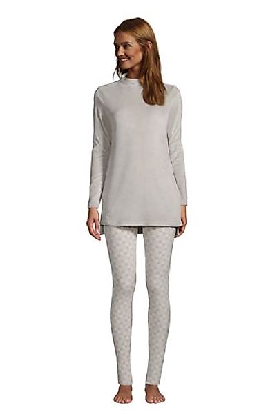 Pyjama-Set Cozy aus Stretch-Velours, Damen, Größe: S Normal, Grau, Polyeste günstig online kaufen
