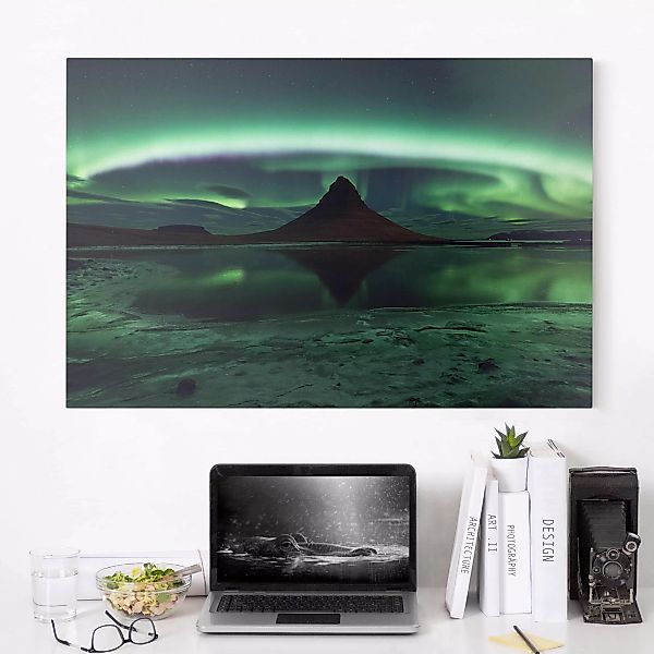 Leinwandbild - Querformat Polarlicht in Island günstig online kaufen