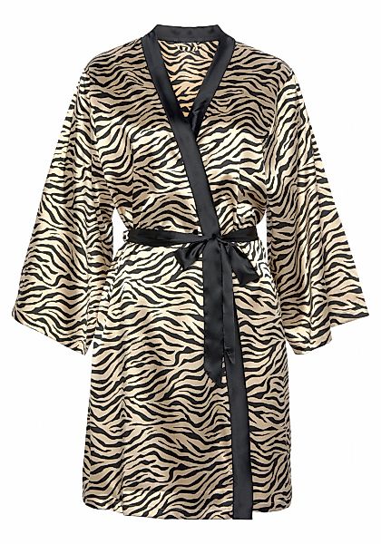 Buffalo Kimono, Kurzform, Satin, Kimono-Kragen, Gürtel, mit schönem Animal- günstig online kaufen