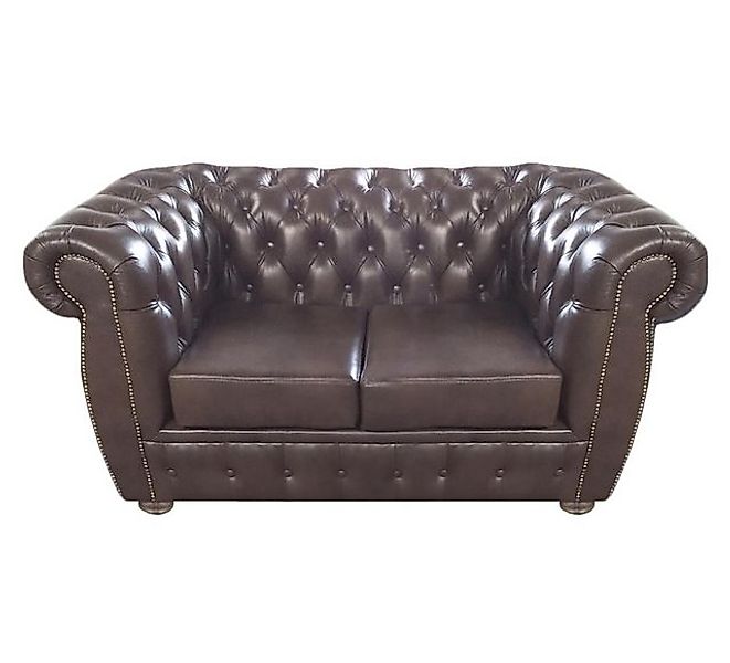 Xlmoebel Sofa Neues Chesterfield Zweisitzer-Sofa in Braun, Design-Polstermö günstig online kaufen