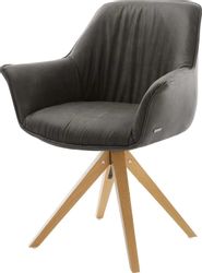 DELIFE Polsterstuhl Keila-Flex, mit Armlehnen Holzgestell günstig online kaufen