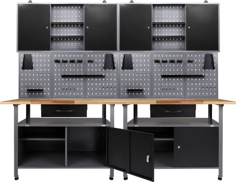 Ondis24 Werkbank Set Klaus 240 cm 2 Schränke Werkstatt günstig online kaufen