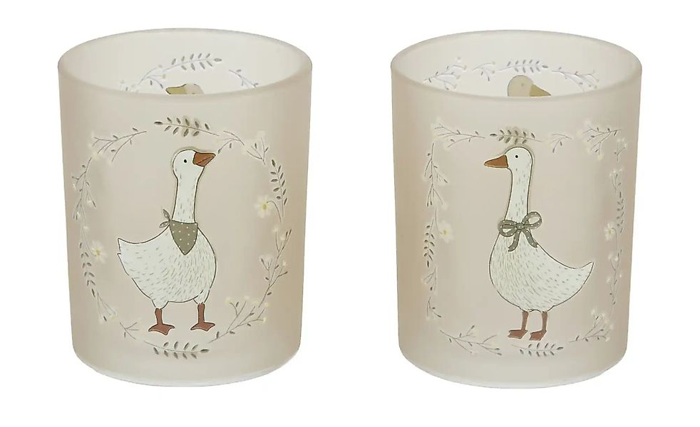 Windlicht Goosie  sortiert   ¦ grau ¦ Glas ¦ Maße (cm): H: 8,3  Ø: 7.2 Acce günstig online kaufen