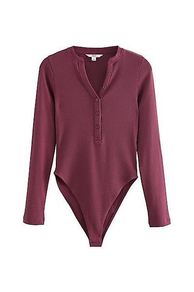 Next Langarmshirt Langärmeliges Henley-Oberteil mit Zierknopf (1-tlg) günstig online kaufen
