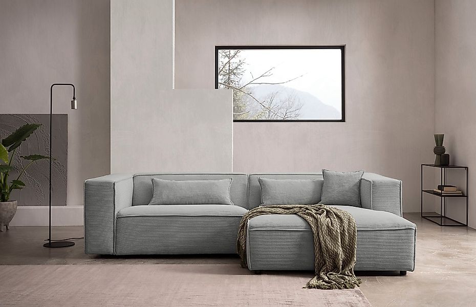 LeGer Home by Lena Gercke Ecksofa »PIARA mit Kedernaht in Cord oder Leineno günstig online kaufen