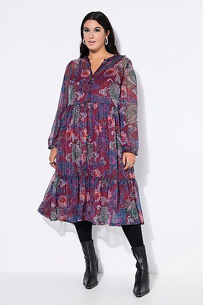 Studio Untold Jerseykleid Midiikleid A-Line Chiffon Paisley Print Glitzer günstig online kaufen