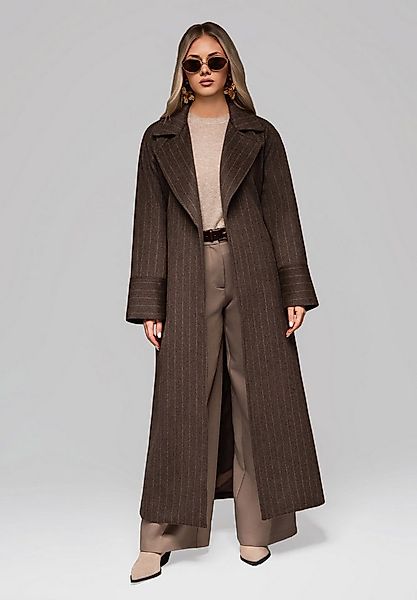 OMBRE Wintermantel Eleganter Mantel mit Gürtel und Nadelstreifen günstig online kaufen