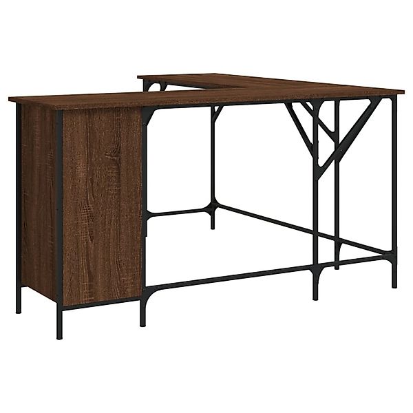 vidaXL Schreibtisch Braun Eichen-Optik 141x141x75 cm Holzwerkstoff 837601 günstig online kaufen