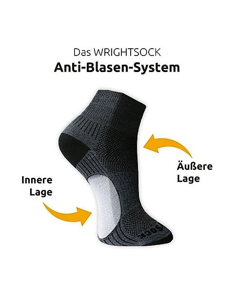 Wrightsock Wandersocken Quarter Merino Coolmesh II (dünn, Merinowolle) grau günstig online kaufen